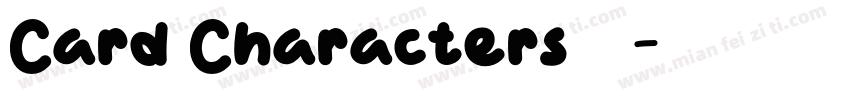 Card Characters字体字体转换